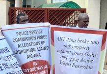 Protesters Storm PSC, Demands Probe Of Bribery Allegation Against AIG Aina, Asabe Waziri
